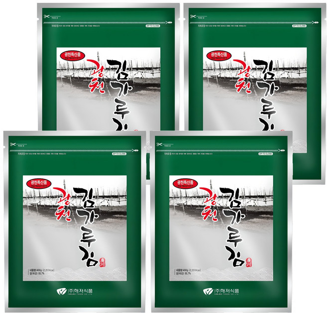 광천해저김 김가루김, 400g, 4개