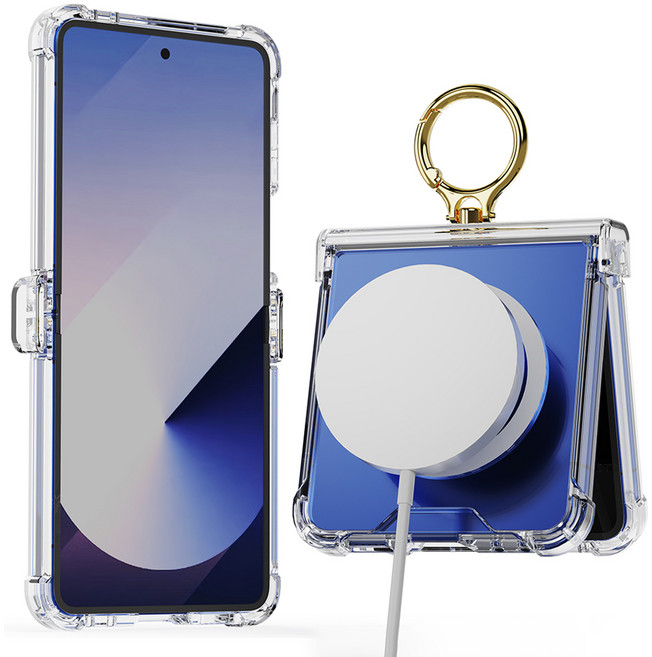 누아트 맥세이프 호환 에어프레임 젤하드 힌지보호 핑거링 휴대폰 케이스