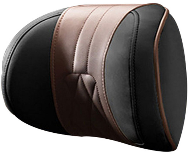 리버폭스 차량용 퀼팅 프리미엄 메모리폼 헤드 목쿠션, 블랙브라운, 1개