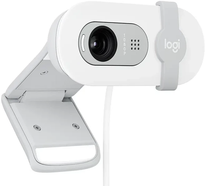 logitech 羅技 Brio 100 網路攝影機 VU0072, 珍珠白色