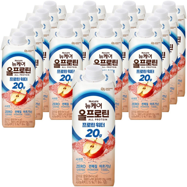 뉴케어 올프로틴 사과맛 프로틴 워터, 350ml, 18개