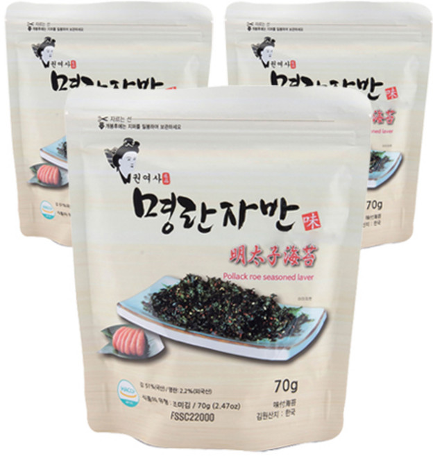 河東 權女士 明太子醬, 70g, 3個