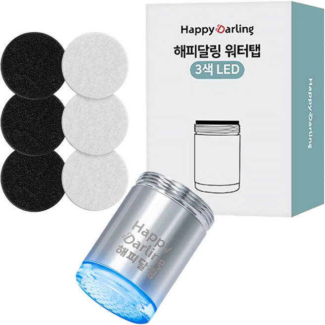 해피달링 LED 워터탭 + 필터 3p, 1개