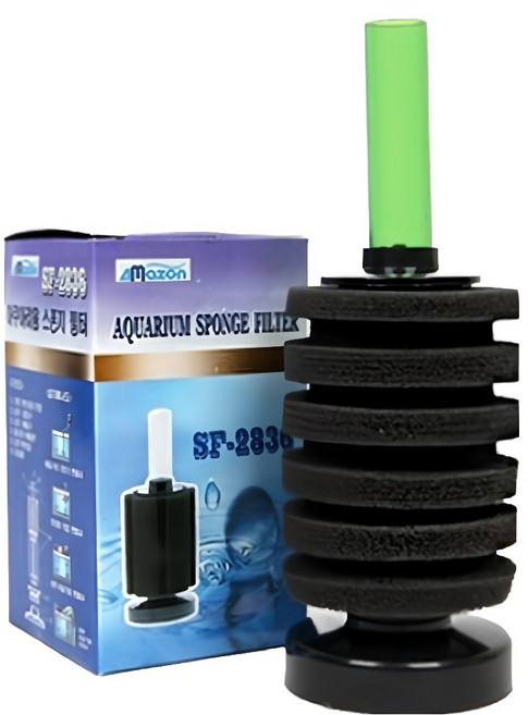 아마존 아쿠아리움 앉은뱅이 스펀지필터 소 SF-2836, 1개