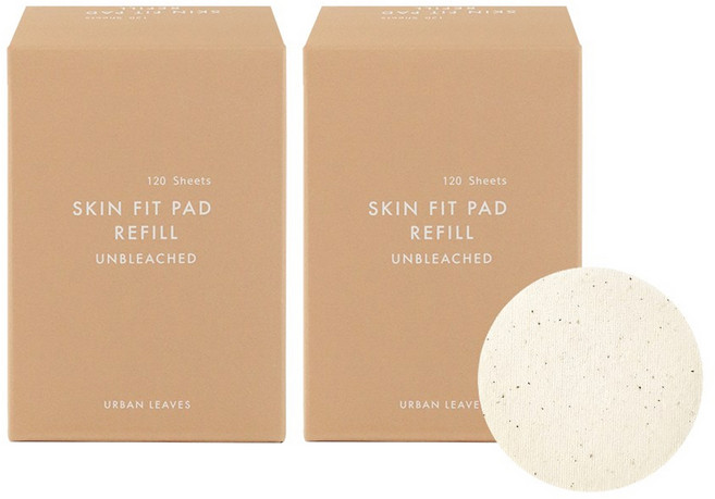 어반리브즈 무표백타입 스킨 핏 패드 리필형, 120개입, 2개