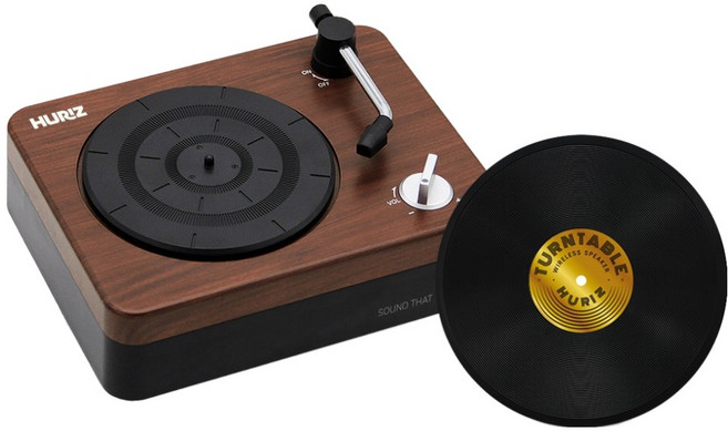 휴라이즈 미니어처 턴테이블 블루투스 스피커 HR miniTurn, 혼합색상