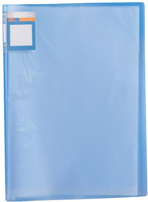 오피스코어 포스터 30매 클리어파일 A3, 블루, 1개