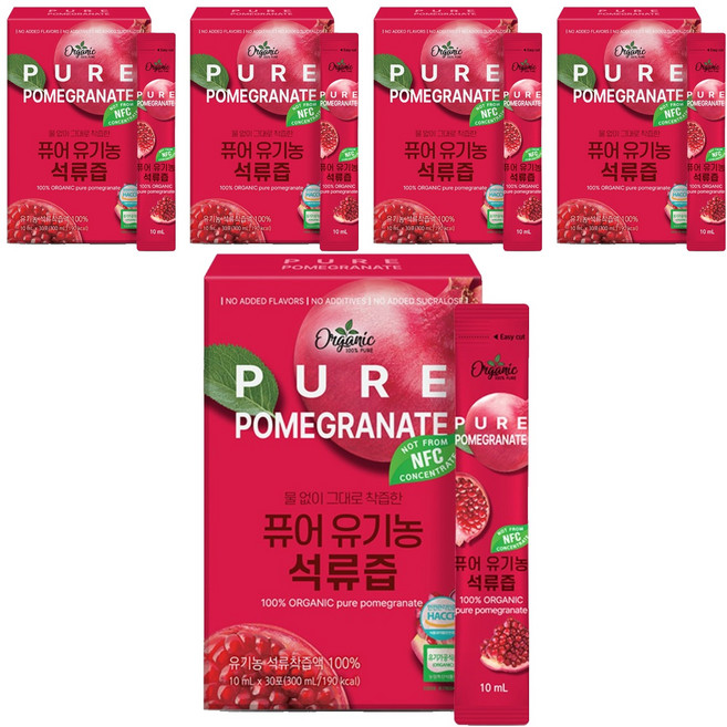 천호엔케어 퓨어 유기농 석류즙, 300ml, 5개