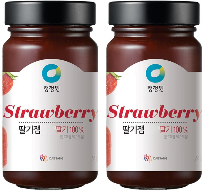 청정원 딸기잼, 2개, 740g