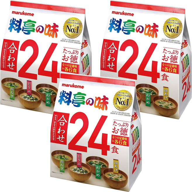 marukome 綜合味噌湯 24包, 432g, 3袋