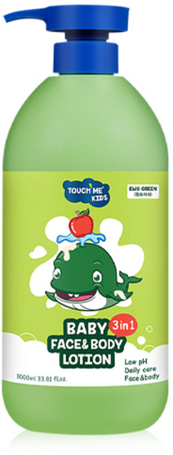 터치미 키즈 베이비 3in1 올인원 페이스 앤 바디로션 대용량, 1L, 1개