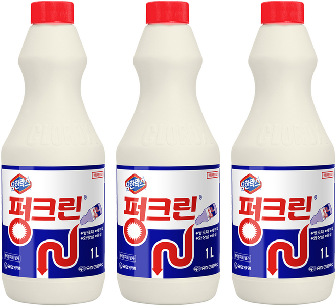 유한락스 펑크린 배수구세정제, 1L, 3개