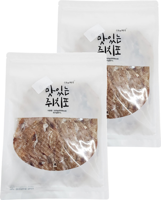 더먹다 자연오감 맛있는 쥐치포, 200g, 2개