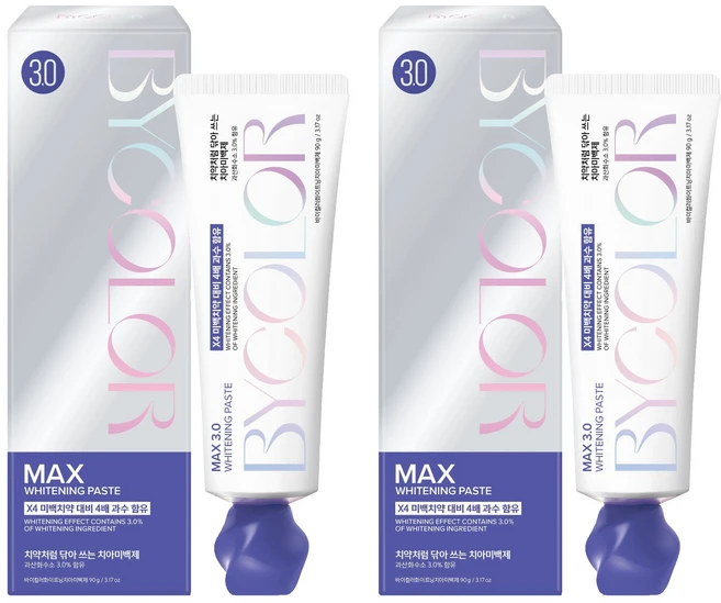 바이컬러 치아 미백제, 90g, 2개 - 쿠팡