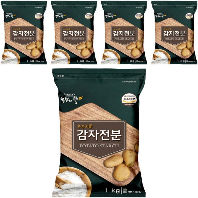 농부의뜰 감자전분, 1kg, 5개