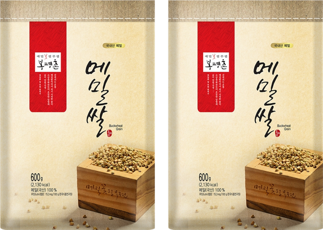 봉평촌 메밀쌀, 600g, 2개