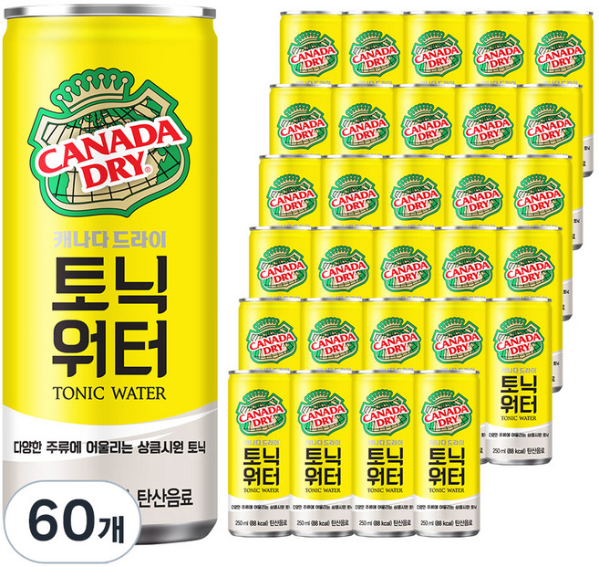 캐나다드라이 토닉워터, 250ml, 60개