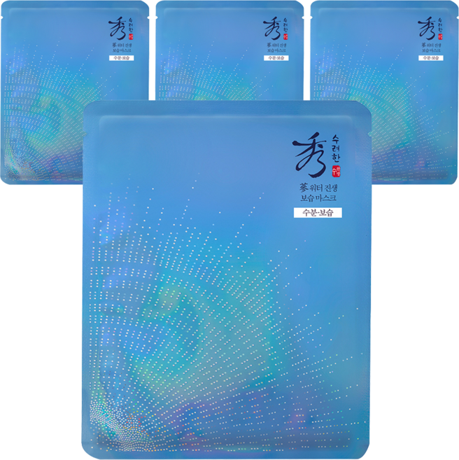 수려한 워터 진생 보습 마스크, 1개입, 4개