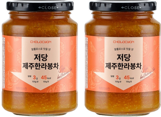 CHOLOCWON 低糖濟州漢拏峰茶, 2個, 1入, 530g