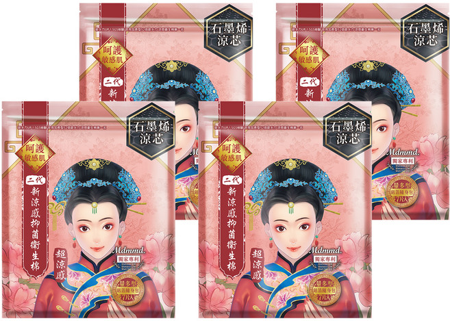 Mdmmd. 明洞國際 後宮二代系列 石墨烯超涼感抑菌衛生棉, 量多型(28cm), 7片, 4包