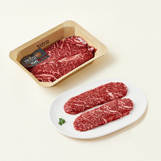 농협안심한우 더한점 채끝 1++등급 구이용 (냉장), 1개, 200g