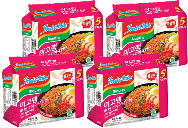 인도미 미고랭 핫 앤 스파이시 라면 80g, 20개