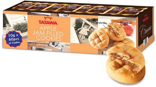 TATAWA 蘋果醬夾心餅乾, 1盒, 600g