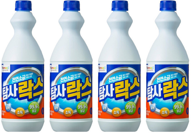 Tamsaa 漂白水, 1L, 4瓶