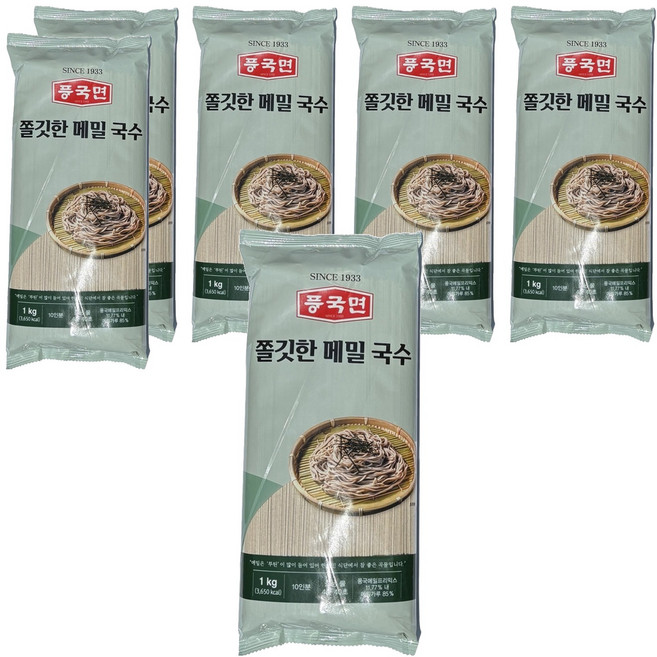 풍국면 쫄깃한 메밀 국수, 1kg, 6개