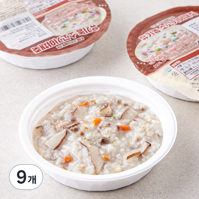 섬죽 유기농 인증 소고기야채죽 (냉장), 180g, 9개