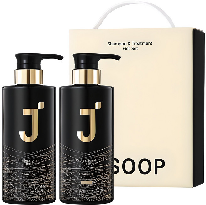 제이숲 프로페셔널 클리닉 샴푸 + 트리트먼트 + 기프트 박스, 1세트