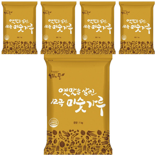 농부의뜰 12곡 미숫가루, 1kg, 5개