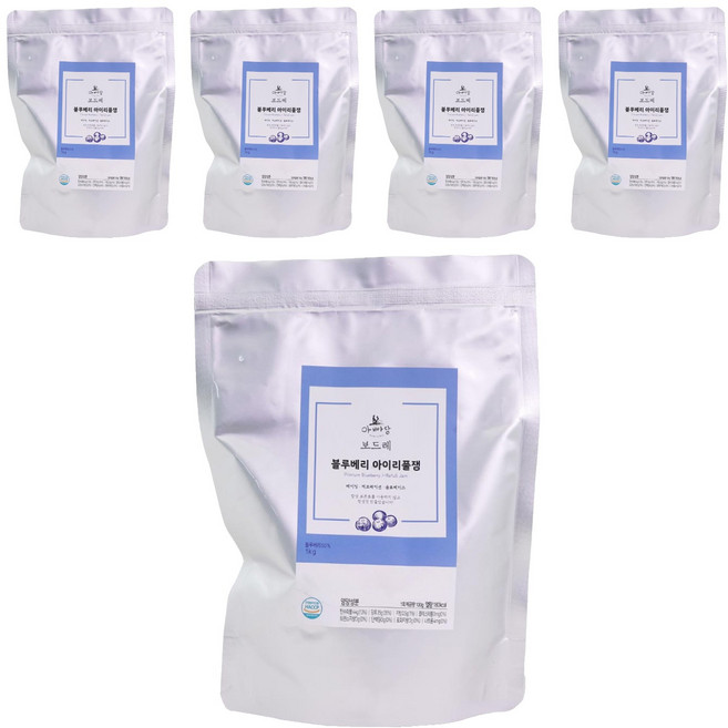 아빠랑 보드레 블루베리 아이리풀잼, 5개, 1kg