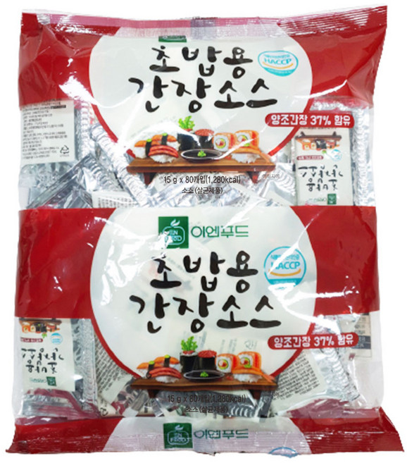 이엔푸드 초밥용 간장소스 일회용, 15g, 80개