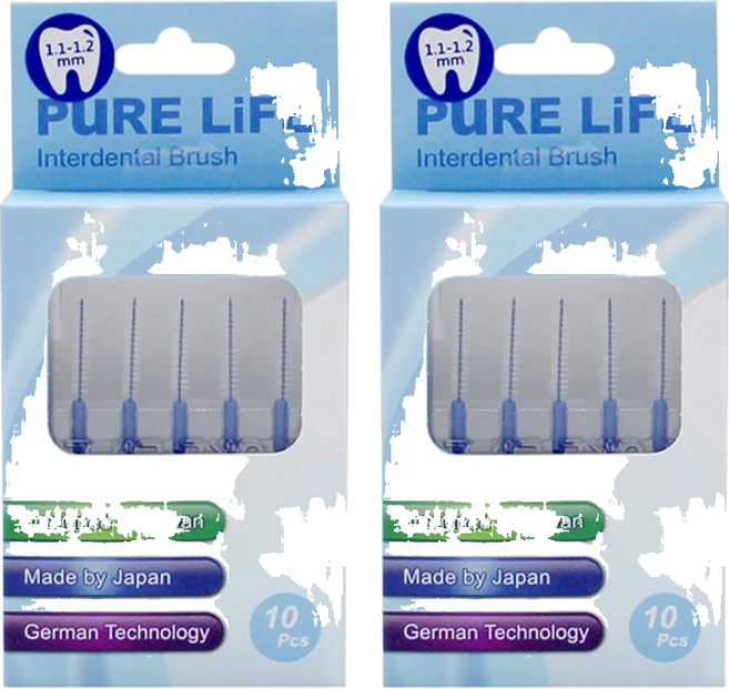 PuRE LiFE 寶淨 PLT/V 全系列 纖柔護齒可替換牙間刷毛 PLT-17/V-17, 1.1mm, 10支, 2盒