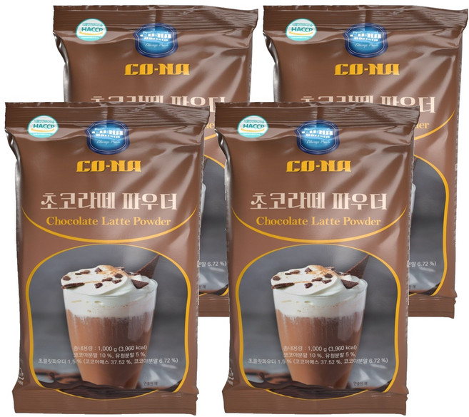 CONA 초코라떼 파우더, 1kg, 1개입, 4개