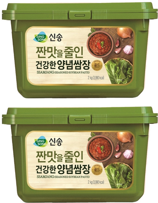 신송 짠맛을 줄인 건강한 양념쌈장, 2kg, 2개