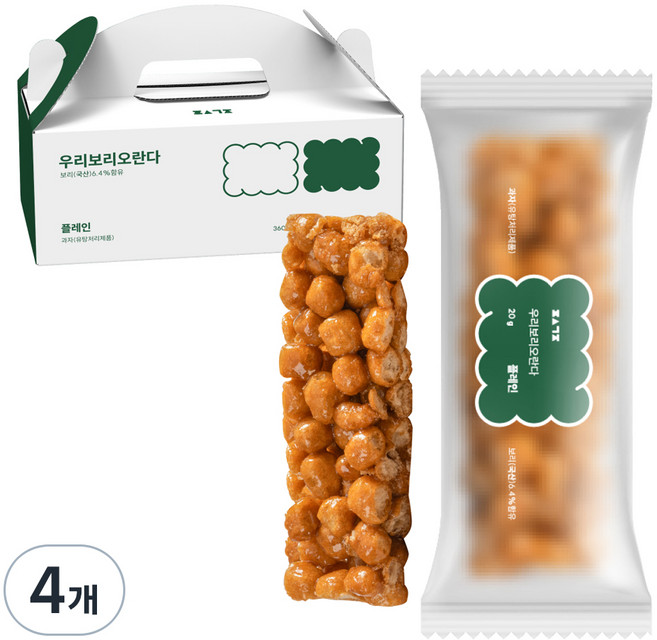 편식공장 우리보리오란다 플레인 18p, 360g, 4개