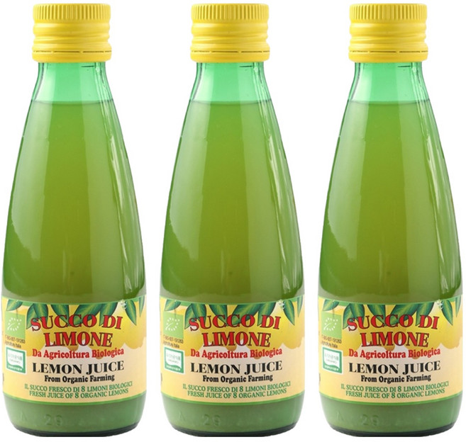 유로푸드 유기농 레몬주스, 250ml, 3개