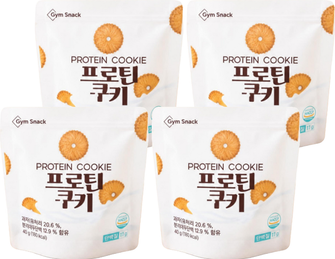 고단백 프로틴 쿠키 단백질 과자, 4개, 40g
