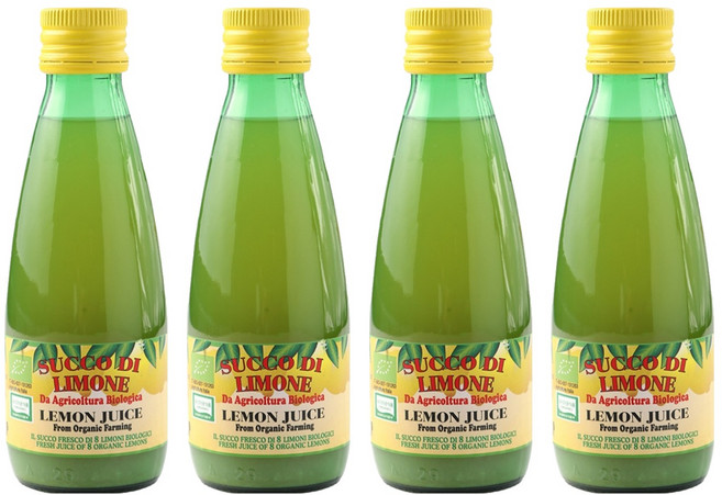 유로푸드 유기농 레몬주스, 250ml, 4개