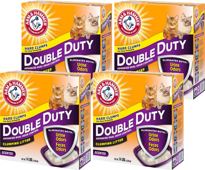 ARM&HAMMER 加強除臭貓砂, 6.35kg, 4盒, 清新香味