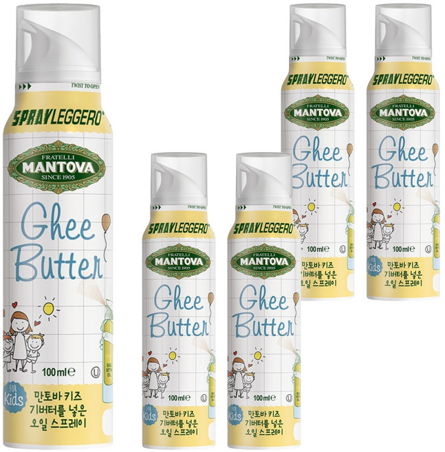 만토바 키즈 오일 스프레이, 기버터, 100ml, 5개