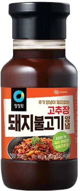 청정원 고추장 돼지불고기 양념, 280g, 1개