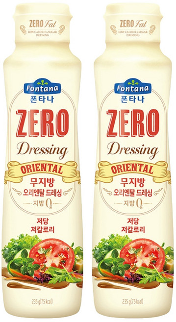 폰타나 저당 저칼로리 무지방 오리엔탈 드레싱, 235g, 2개