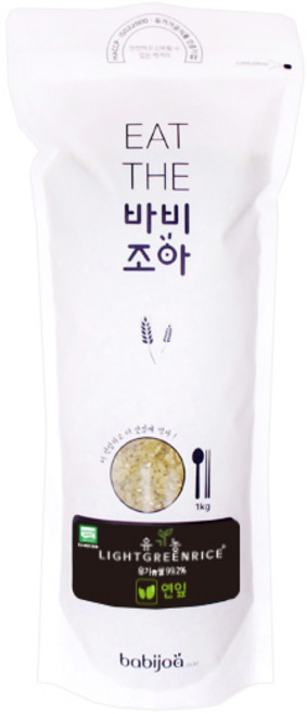 바비조아 유기농 라이트그린 라이스 연잎쌀, 1kg, 1개