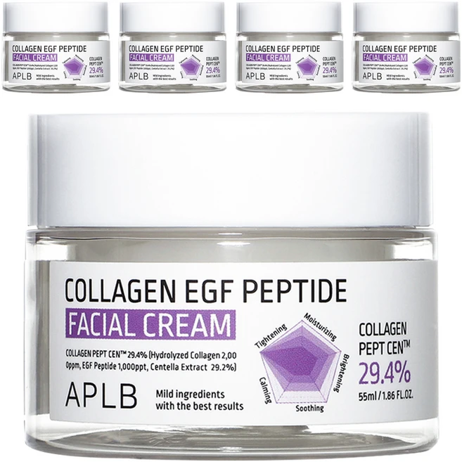 APLB 콜라겐 EGF 펩타이드 페이셜 크림, 5개, 55ml - 쿠팡