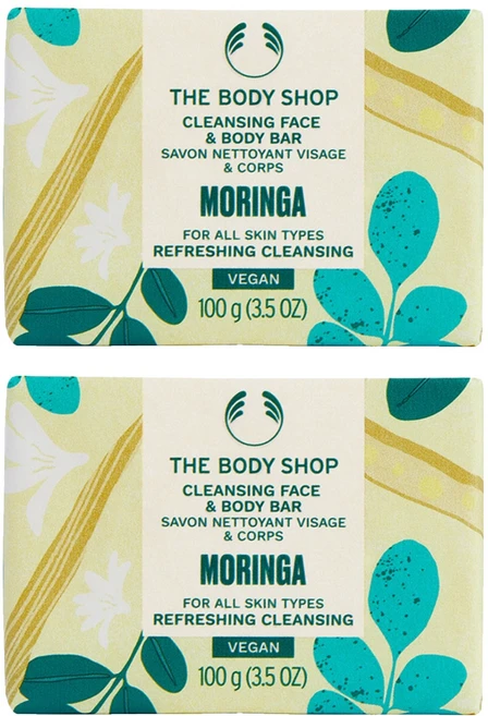 더바디샵 클렌징 페이스 앤 바디 바 모링가, 100g, 2개 - 쿠팡