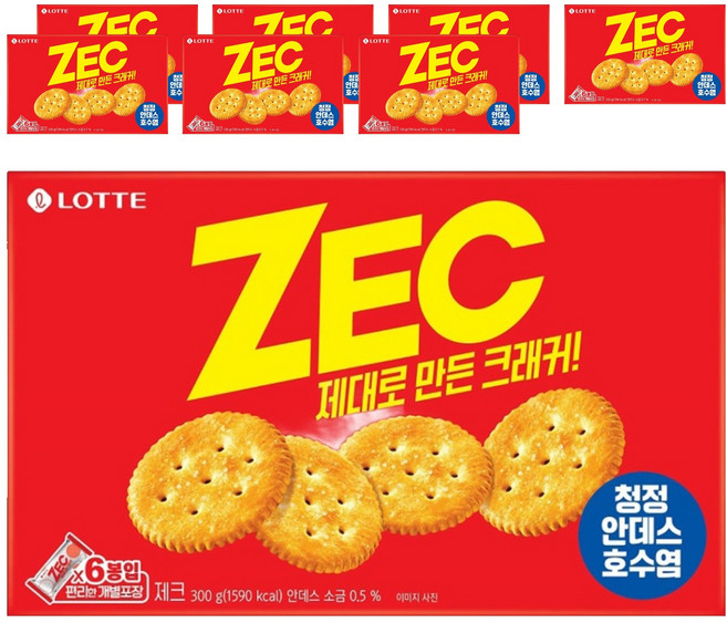 롯데제과 제크오리지날, 300g, 8개