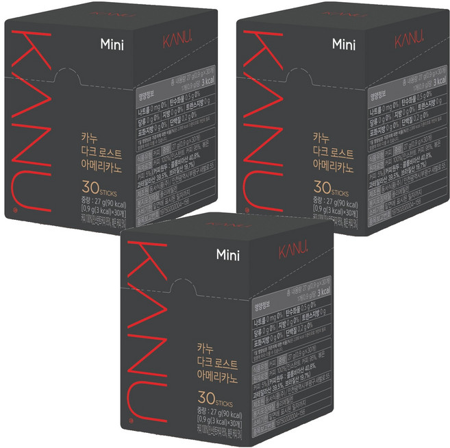 카누 다크 로스트 아메리카노, 900mg, 30개입, 3개
